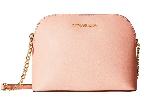 michael kors large dome crossbody soft pink|Michael Kors saffiano crossbody bag.